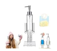 YUEMOL Distributeur de savon Casse-Noisette 1/2 pièces Distributeur de savon de Noël transparent, rechargeable, accessoires de cuisine pour la maison, la décoration festive, flacon pompe à lotion