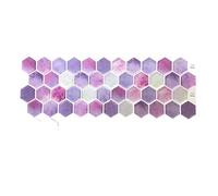 YUEMOL Frise Murale Adhesive Hexagon Purple Purple Rose Autocollants muraux à Colle tridimensionnel for la Cuisine de la Cuisine Salle de Bain étanche décoration de Carreaux Autocollants