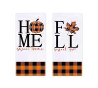 YUEMOL Torchon Automne Lot de 2 Serviettes rectangulaires Ultra Douces et très absorbantes for Thanksgiving, for la Maison, la Salle de Bain, la Cuisine, décoration de Vacances - 45,7 x 71,1 cm(E)
