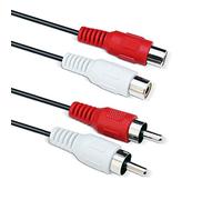 YueMps 1 m Câble Audio RCA Mâle vers Femelle Câble d'extension Double Parallèle AV pour Amplificateur, Home Cinéma, Télévision, DVD