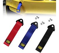 Yuemuop 3 Pièces Nylon Racing Voiture Remorque Corde, Sport Sangle De Remorquage Set, Corde de Remorque de Voiture pour Avant et Arrière (Rouge Bleu Noir)