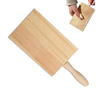Yuemuop Palette en Bois de Gnocchi, 21,5X8,5 cm Gnocchis au Bois, Planche Faîtage Inclinée, Gnocchi Planche À Pagaie pour Cuisine Maison Nouilles Outil Kaki