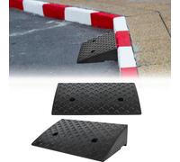 YUENFONG 2X Rampes de trottoir en caoutchouc,11cm de haut, pour voiture, moto, fauteuil roulant, camping-car, remise à outils