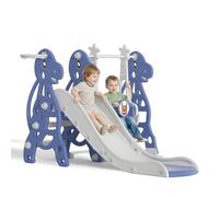 YUENFONG 3 en 1 toboggan et balançoire pour enfants avec panier de basket-ball, diapositive pliable pour enfants à partir de 1 an - Charge maximale : 50 kg (type B)