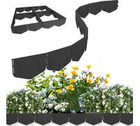 YUENFONG Bordure de pelouse plastique Bordure de pelouse flexible Bordure de parterre facile à planter Bordure de parterre résistante aux intempéries Jardin Bordure de pavé Limite de jardin (50 pièces