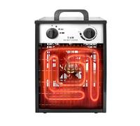 YUENFONG Chauffage électrique 5 kW 220 V avec 3 niveaux de chauffage - Chauffage électrique avec thermostat - Pour intérieur et extérieur - 5000 W