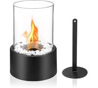 YUENFONG Cheminée au Bioéthanol Cheminée avec pierre protégée contre les explosions, feu de table, pour intérieur et extérieur