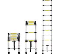YUENFONG Echelle télescopique 3,2m Echelle aluminium antidérapante Echelle aluminium coulissante Echelle à barreaux Echelle à coulisse Echelle multi-usage Capacité de charge max 150kg