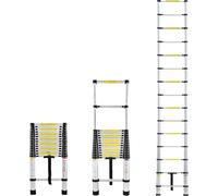 YUENFONG Echelle télescopique 4,4m Echelle aluminium antidérapante Echelle aluminium coulissante Echelle à barreaux Echelle à coulisse Echelle multi-usage Capacité de charge max 150kg