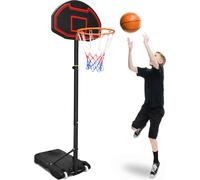 YUENFONG Pied de basket-ball Panier de basket-ball avec support 160-210cm réglable en hauteur, installation de basket-ball à roulettes Portable Installation de panier adaptée