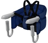 YUENFONG Siège de table pliable Siège bébé, siège booster avec pinces antidérapantes, dossier ergonomique, ceinture de sécurité, chaise haute de voyage pour enfant (Bleu)