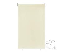 YUENFONG Store déroulant vertical exterieur Pare-vue pour balcon Protection solaire Protection UV (140 X 240cm, Beige)