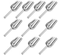 YUENPUN Lot de 10 pelles à glace en acier inoxydable pour bonbons, farine, bonbons, nourriture