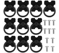 YUENPUN Lot de 10 poignées de tiroir vintage noires pour commodes, armoires, armoires