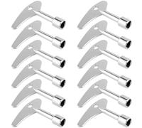 YUENPUN Lot de 12 petites clés triangulaires, clés triangulaires, en alliage de zinc, clé de verrouillage triangulaire pour vanne de compteur d'eau, déverrouillage de porte de levage, boîte de