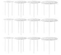 YUENPUN Lot de 12 supports à gâteaux multicouches en plastique à 4 niveaux pour empiler les gâteaux de mariage (10,2 cm, 15,2 cm, 20,3 cm, 25,4 cm)