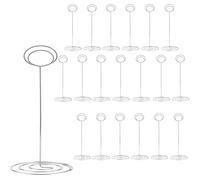 YUENPUN Lot de 20 supports de numéro de table de 220 mm de haut, supports argentés pour numéros de table de mariage, restaurant, bureau
