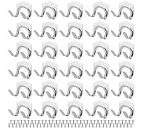 YUENPUN Lot de 30 crochets de rangement pour outils d'abri de jardin, crochets muraux robustes avec vis, crochets de rangement d'outils de jardin pour garage, grange, ferme