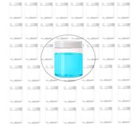 YUENPUN Lot de 30 petits pots de rangement ronds en plastique transparent avec couvercles blancs de 200 ml pour lotion, crème, produits de beauté
