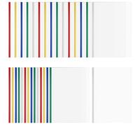 YUENPUN Lot de 30 protège-documents A4 translucides avec barre coulissante, classeur à glissière en plastique, couverture de document A4 transparente pour la maison, l'école, le bureau, 30,5 x 21,3 cm