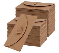 YUENPUN Lot de 300 enveloppes en papier kraft marron avec fermoir en forme de cœur pour cadeaux, mariage, Noël, invitations, cartes de remerciement