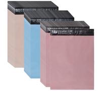YUENPUN Lot de 300 sacs d'expédition colorés auto-adhésifs en plastique imperméable et opaque pour vêtements, boîtes de transport - 28 x 35 cm