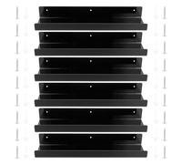 YUENPUN Lot de 6 étagères flottantes en Acrylique Noir, sans perçage, étagère Murale décorative pour Salon, Chambre, Salle de Bain et Cuisine