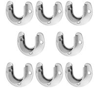 YUENPUN Lot de 8 supports de tringle de penderie en forme de U en acier inoxydable pour rideau de douche et armoire 25 mm