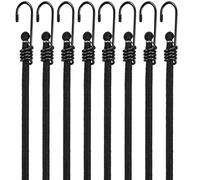 YUENPUN Lot de 8 tendeurs élastiques avec crochets, 1,2 m pour sécuriser les bâches, vélos, tentes et camions - Noir