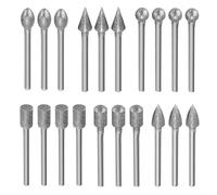 Yuentoen Lot de 20 fraises diamantées pour outil rotatif Dremel avec tige de 1/8" pour pierre, verre, céramique, sculpture, meulage, polissage, gravure