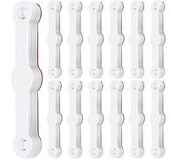 YUENX 12 Pièces Jeux pour Fixation de Moustiquaire de Fenêtre Autocollants pour la Protection Contre Les Insectes Moustiquaires Grilles de fenêtre moustiquaire (Blanc)