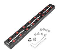 YUEOCT Barre de rail en métal 350 mm avec vis M6 1/4" 3/8" pour selle à queue d'aronde de style Vixen, adaptateur de télescope, base OTA, trépied équatorial, astrophotographie, ciel