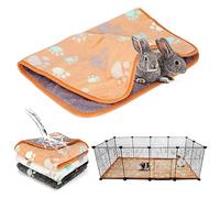 YUEPET Lot de 3 couvertures imperméables et lavables en polaire pour petit animal de compagnie - Tapis de sommeil doux en flanelle chaude pour hamster, cochon d'Inde, lapin, chinchilla, hérisson,