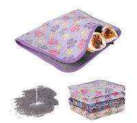 YUEPET Lot de 3 couvertures imperméables lavables en Polaire pour Petit Animal Domestique - Couverture Chaude en Flanelle pour Hamster, Cochon d'Inde, Lapin, Chinchilla, hérisson, Furet (58,4 x 40,6