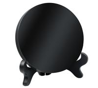 Yuepin Miroir à Scrying en Obsidienne Noire, Miroir de Divination avec Support et Boîte pour la Décoration, Méditation, Guérison, Sorcellerie et Les Pratiques Spirituelles