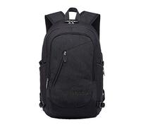 Yuepin Sac à Dos pour Ordinateur Portable, Sac de Voyage pour Ordinateur de Bureau Résistant à l'eau Bookbag College avec Antivol et Port de Charge USB pour Ordinateur Portable de 17 Pouces (Noir)