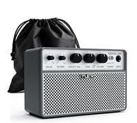 Yuer BA-10Pro Amplificateur de guitare acoustique portable 10 W avec prise casque à effet retard/réverbération numérique pour enregistrement, pratique, voyage avec sac de transport