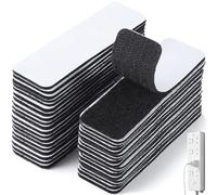 Yueser Scratch Autocollant Double Face Extra Fort, 48 Pièces Scratch Autocollant 25 mm x 100 mm Scratch Autocollant Adhésif à Gratter Double Face pour la Maison, le Bricolage et L’artisanat (Noir)