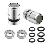 YUESIKJ Lot de 2 mousseurs pivotants à 360 ° - M22/M24 - Robinet universel en chrome - Pour cuisine, salle de bain