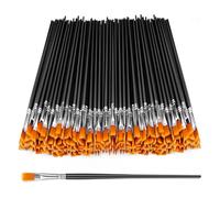 YUESIKJ Lot de 60 petits pinceaux plats pour peinture d'art et détails