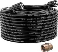YUET 15M Tuyau de Rechange d'extension pour Nettoyeur Haute Pression, Flexible Tuyaux avec M22 Fileté Mâle Remplacement Connecteur pour Karcher Standard M22-14 Connexion