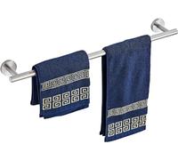 YUET Barre Porte-Serviettes 60cm Salle De Bain Acier Inoxydable 304 Argenté | 24'' Porte Serviette Mural Cuisine Cintre Torchons Antirouille Montage Perçage Support Barre Sèche Serviette
