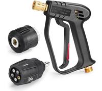 YUET Pistolet de Lavage Haute Pression avec Embout de Buse d'eau Multi-angle, 4350 PSI de Nettoyage pour Voiture,M22 14 mm Raccord Rapide de Tuyau, Adaptateur pour Karcher