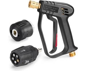 YUET Pistolet de Lavage Haute Pression, Embout de Buse d'eau Multi-angle | 4350 PSI de Nettoyage pour Voiture,M22 14 mm Raccord Rapide de Tuyau, Adaptateur pour Karcher