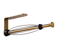 YUET Porte-Rouleau de Papier Essuie-Tout en Laiton Brossé, Support Mural sous Armoire avec Effet Amortisseur pour Cuisine, Salle de Bain, Adhésif ou Vis