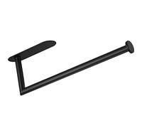 YUET Porte Sopalin Mural, 33cm Porte Essuie Tout Mural Auto-Adhésif ou à Percer, Supports pour Papier Essuie-Tout Porte Rouleau Papier Cuisine Acier Inoxydable, Salle de Bain, Placards Noir