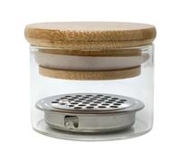 yueton 1 lot de brosses à ongles portables pour nail art avec couvercle en bois