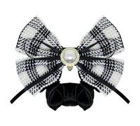 yueton 1 lot d'élastiques à cheveux tendance avec nœud papillon élégant à carreaux pour femme