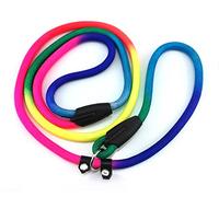 Yueton arc-en-ciel pour animal domestique Chien en nylon Laisse réglable Boucle Laisse lasso Corde