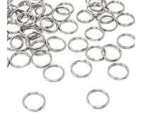 yueton Lot de 100 anneaux fendus en acier inoxydable pour lustre, rideau, attrape-soleil, guirlande de cristal, colliers, clés, boucles d'oreilles, fabrication de bijoux et idées d'artisanat